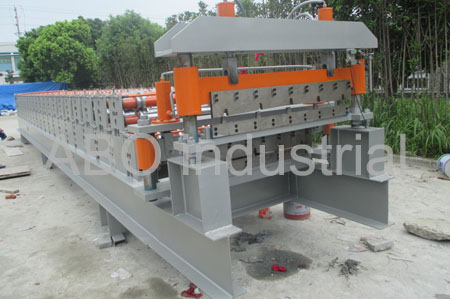 Steel roof sheet double layer roll forming machine